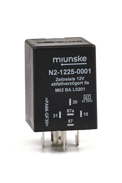 N2 1225 0001 Switch Off Delayed Timer Relay 12v Nc 10a No 15a 5s