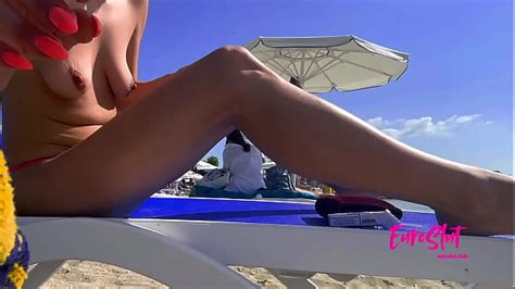 Euroslut Public Topless And Micro G Bikini Big Clit Beach Slut Xxx Mobile Porno Videos