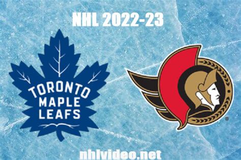 Toronto Maple Leafs Vs Ottawa Senators Full Game Replay Mar 18 2023