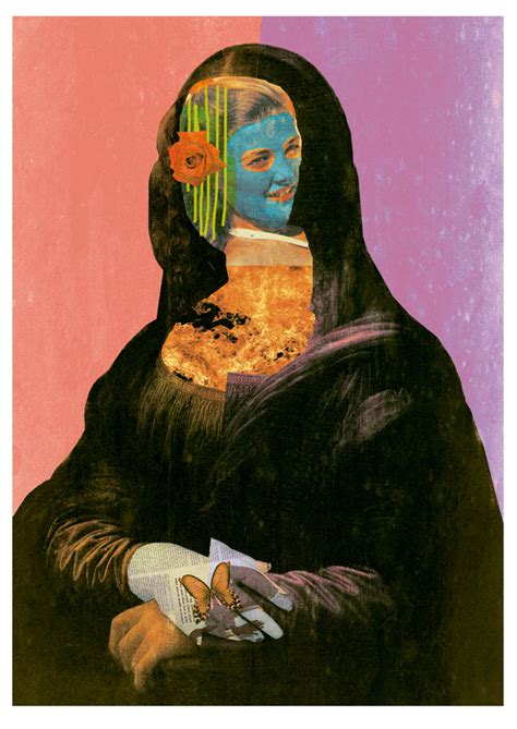 Mona Lisa On Behance Original Collage Art Pop Art Collage Buy