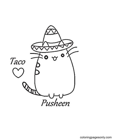 Pusheen In Love Coloring Pages Pusheen Coloring Pages Coloring