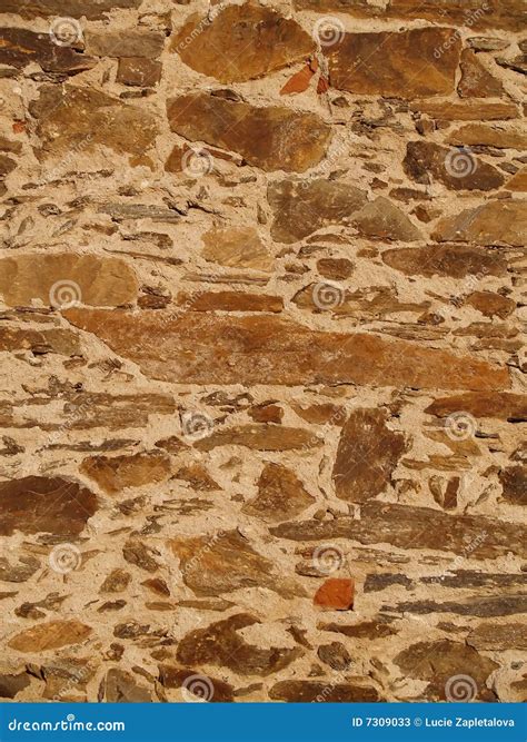 Rustic Stone And Sand Wall Stock Image Image Of Stone 7309033