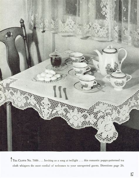If a heavy motif is desired use any of the following threads: Free Vintage Filet Crochet Tablecloth Patterns - Vintage ...
