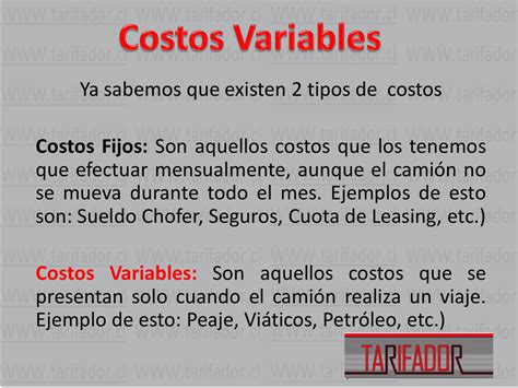 Ejemplos De Costos Variables Y Costos Fijos Compartir Ejemplos