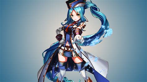 Blue Anime Girl Fighter