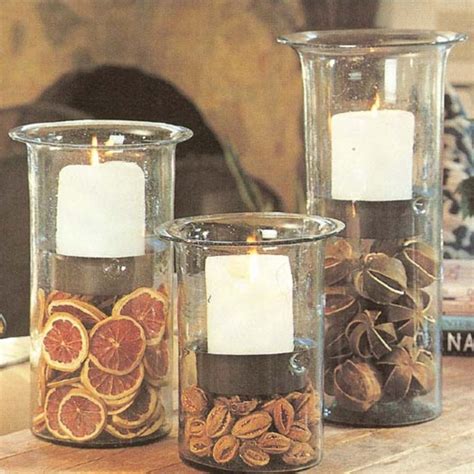 Glass Candle Cylinders W Inserts Iron Accents