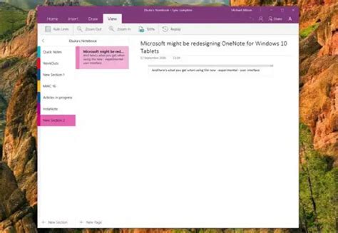 Onenote Update For Windows 10 Released With New Features