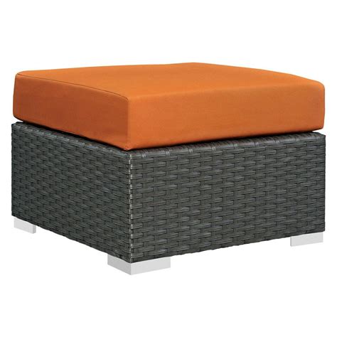 Modway Sojourn Outdoor Patio Sunbrella Ottoman Multiple Colors