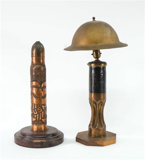 Wwi Trench Artillery Shell Lamps Ct Firearms Auction