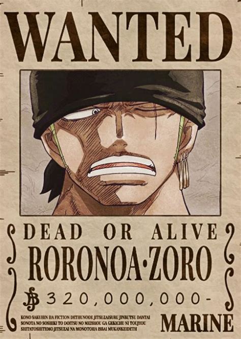 Zoro Bounty Wanted Poster Poster By Nichinu Sajwan Displate One