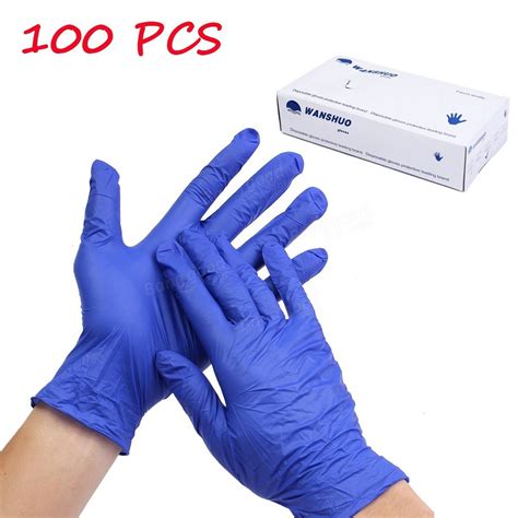 100pcs blue medium disposable nitrile rubber gloves food medical latex gloves sale rc toys