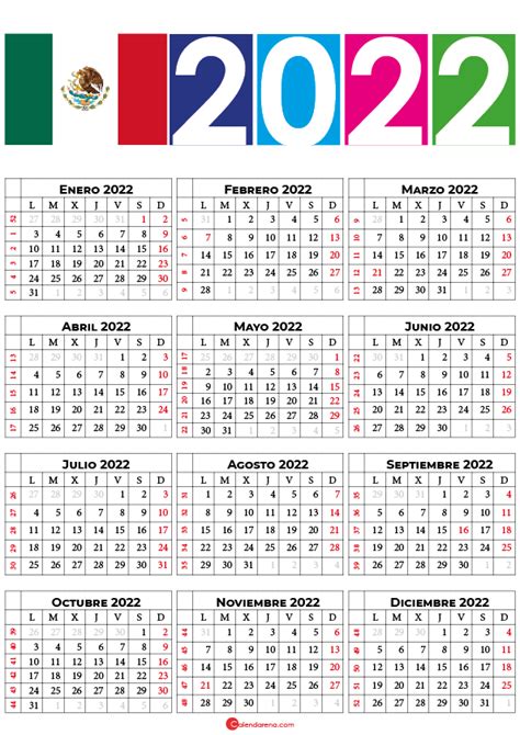 Calendario 2022 Y Dias Festivos 2022 Spain