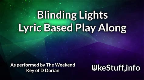 Blinding Lights Lyric Based Play Along Youtube