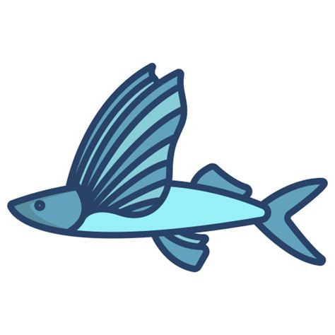 Flying Fish Icongeek26 Linear Colour Icon