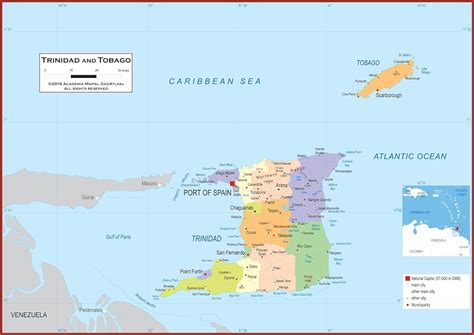 Trinidad And Tobago Political Map