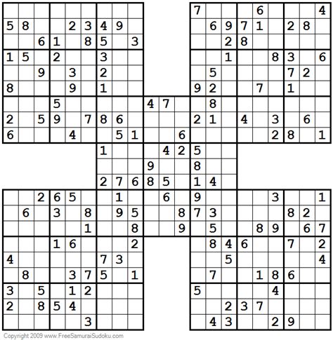 1001 Moderate Samurai Sudoku Puzzles Sudoku Sudoku Puzzles Sudoku