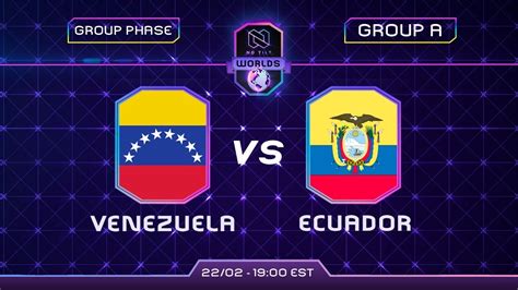 Si la transmisión en vivo y en directo no se encuentra disponible, el resultado será actualizado apenas finalice el partido. ESPAÑOL ¡VENEZUELA vs ECUADOR! | #NTWorlds | No Tilt ...
