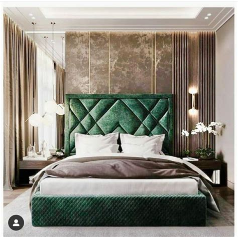 Green Bed Luxurious Bedrooms Bedroom Furniture Design Bedroom Interior
