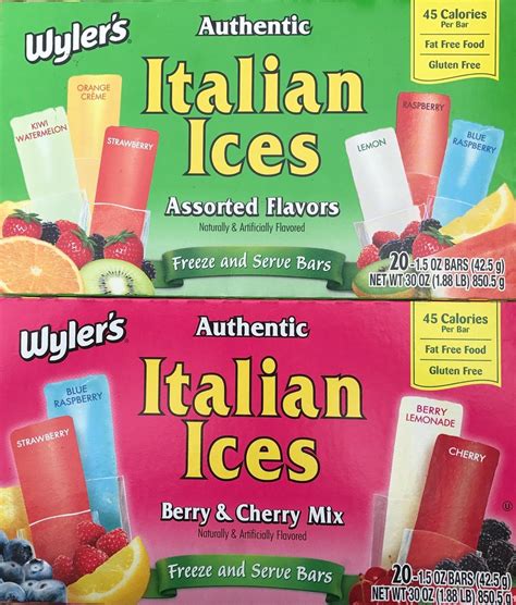 Wylers Wylers Authentic Italian Ices Assorted Berry Cherry Flavors