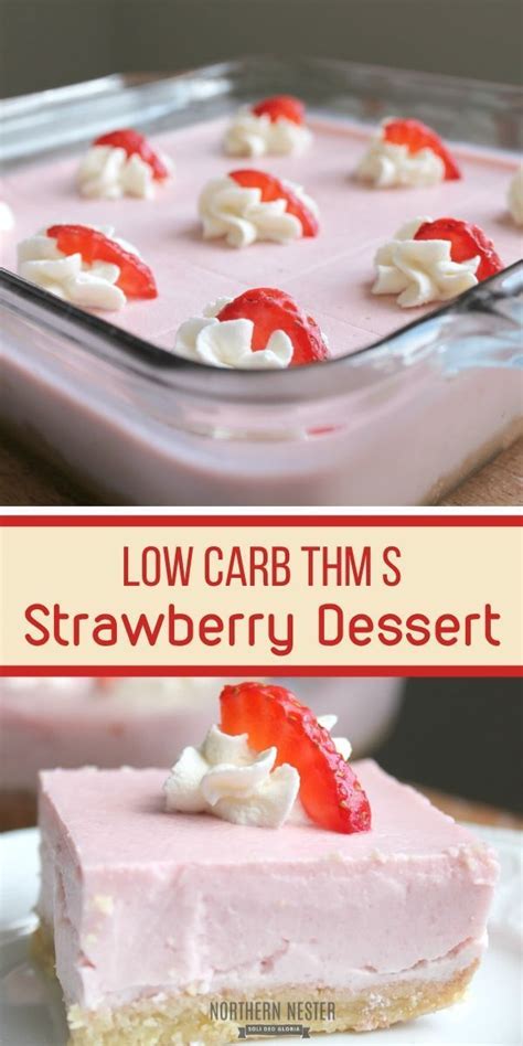 Easy recipes for desserts that will dazzle your diners. Pink Strawberry Delight | THM: S | Recipe | Desserts, Strawberry desserts, Food