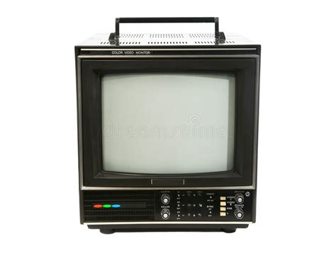 Color Television From The 80 S Stock Image Image Of Grey