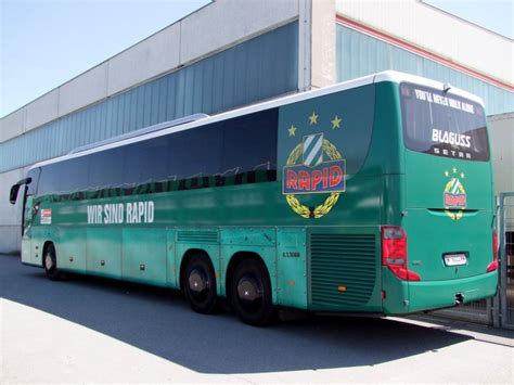 💜 tradition und spielkultur seit 1911. SETRA-S417GT-HD Mannschaftsbus des SK RAPID-Wien(Österr ...