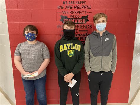Gcms Middle School January Students Of The Month January 2021