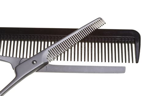 Two Scissors And Hairbrush Stock Photo Image Of Sharp 26498054