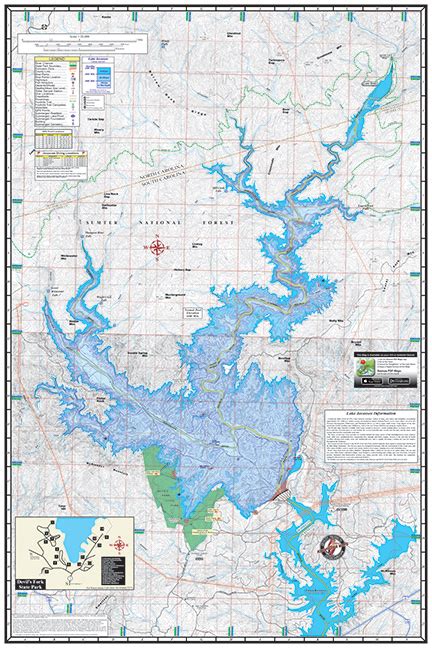 Lakes Keowee And Jocassee 324 Kingfisher Maps Inc