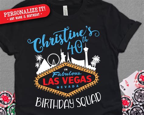 Personalized Name And Year Vegas Birthday Shirt Fun Fabulous Etsy