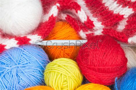 Colorful Balls Of Wool Yarn Stock Photo Crushpixel