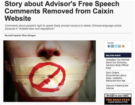 Article Denouncing Censorship Censored From Chinese Magazines English
