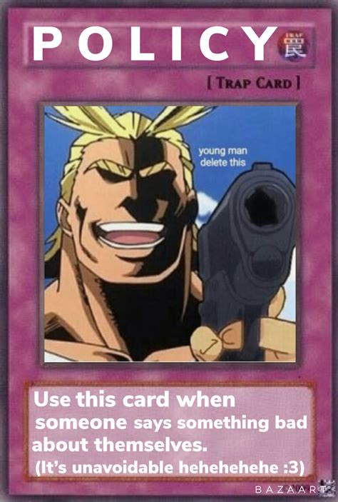 P O L I C Y Card Pokemon Card Memes Funny Yugioh Cards Card Memes