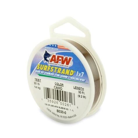 Afw Surfstrand 1x7 Bare Stainless Steel Leader Wire 30ft All Breaking