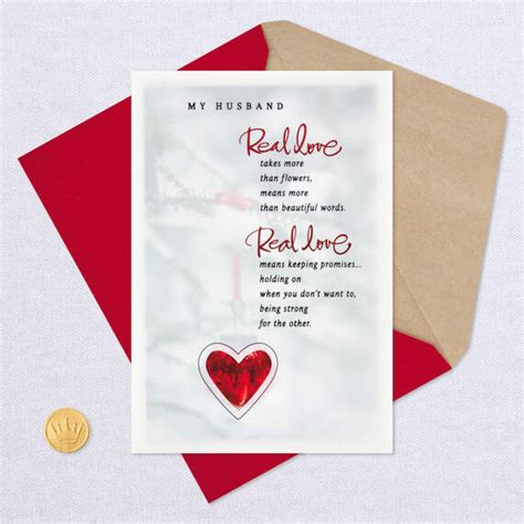 real love christmas card for husband greeting cards hallmark