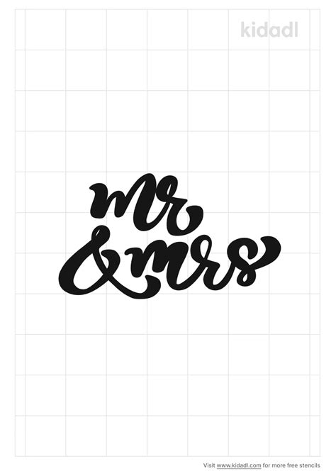 Free Mr And Mrs Stencil Stencil Printables Kidadl