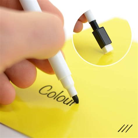 Magnetic whiteboard portable magnet marker erase board 29cm home office school. Magnetic Fridge Board With Marker Pen | 6 Coloured Squares