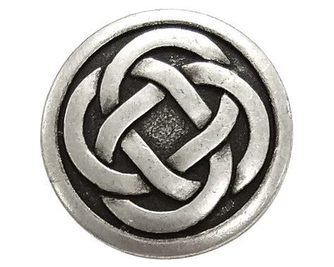25 Pcs Celtic Knot 58 Inch 15 Mm Metal Buttons Antique Etsy