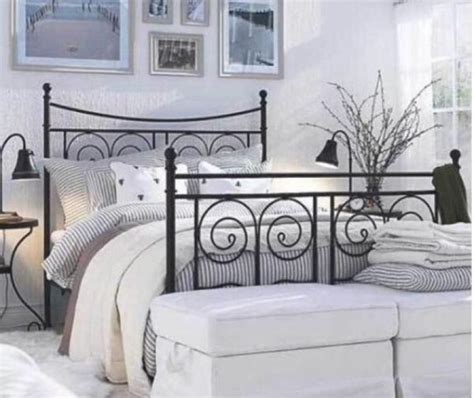 Queen Noresund Ikea Wrought Iron Bed Frame And Lonset Slatted Bed Base