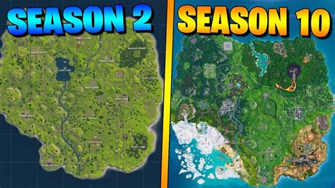 Evolution Of The Entire Fortnite Map From Season 2 To Season 10