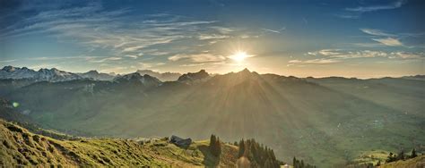 Landscape Photo Of Sunrise Over Mountain Hills Stockberg Hd Wallpaper