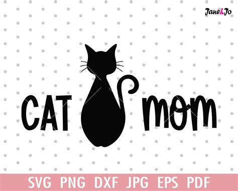 Cat Mom Svg Cat Svg Cats Svg Mom Svg Cut File Cricut Svg Png Art