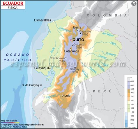 Mapa Fisico Del Ecuador Mapa Fisico Ecuador Mapa De Husos Horarios