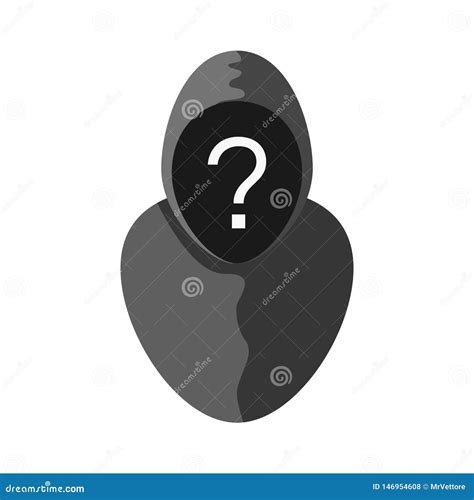 Unknown Person Icon Anonymous Pictogram Isolated On White Background