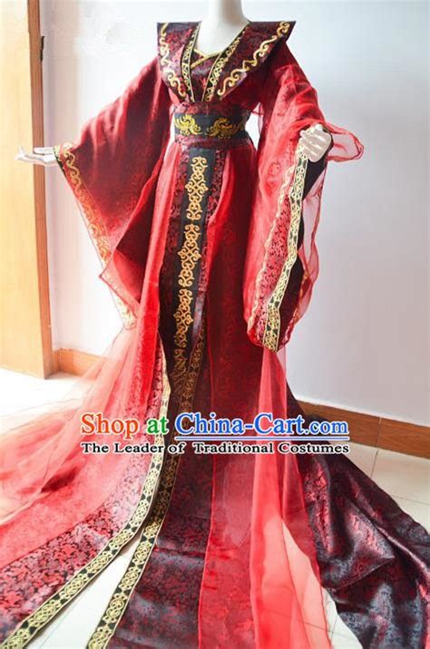 Chinese Traditional Han Dynasty Queen Hanfu Dress Ancient Empress Trailing Costume For Wo