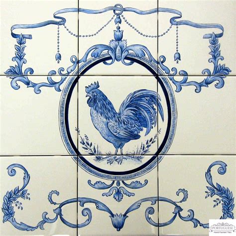 A space is only as good as the materials it's made of. Decorative Hand Painted Ceramic Tiles Kitchen Mural Backsplash ROOSTER - Tiles