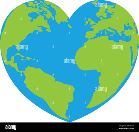 Earth Day Heart Stock Vector Image And Art Alamy