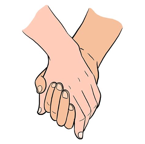 How To Draw Holding Hands Really Easy Drawing Tutorial How To Draw