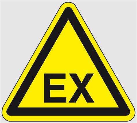 Atex Directive Atmos Hazard Symbol Hazard Explosion Warning Sign