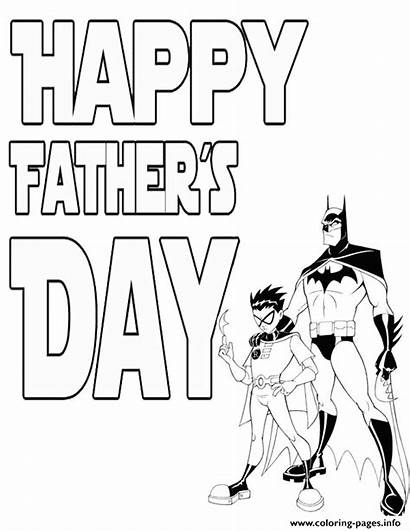 Coloring Fathers Printable Batman Pages Father Happy